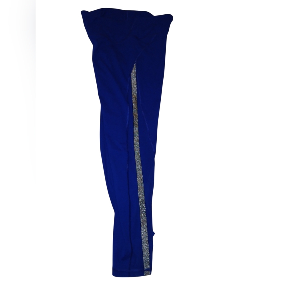 Victorias Secret Sport Knockout Leggings Blue W/Silver Stripe